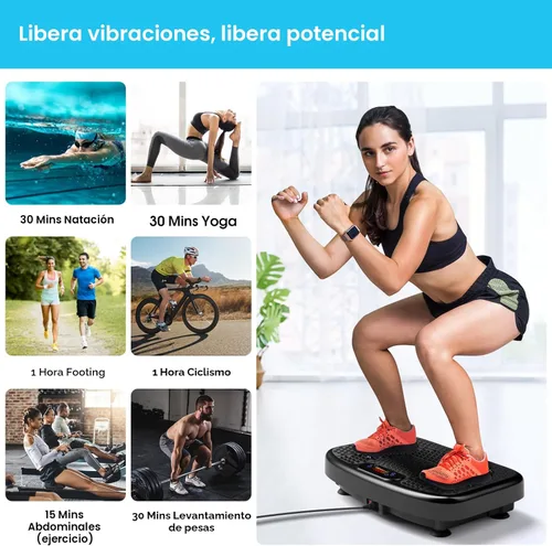 Miniatura 4 de SoftGym Waver Vibration Plate Exercise Machine for Lymphatic Drainage Weight Loss,120 Speed Levels Vibrating Platform with Resistance