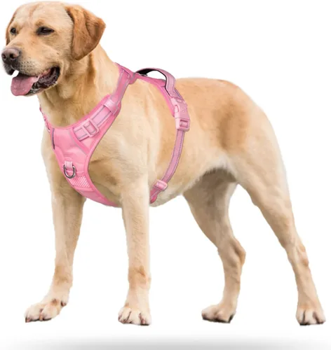 Miniatura 4 de PoyPet - Arnés para perro sin tirones, chaleco reflectante ajustable para mascotas con asa acolchada de fácil control para perros pequeños, medianos