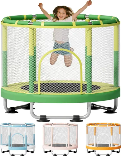 Miniatura 9 de ZCMHAXJ - Cama elástica de 55 pulgadas para niños, capacidad de 440 libras, cama elástica para niños pequeños, para interiores y exteriores, regalos