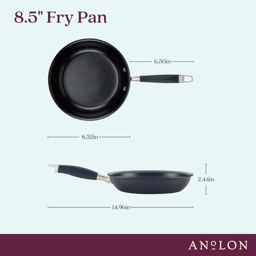 Miniatura 2 de Anolon Advanced Home Sartén Antiadherente de Aluminio Anodizado Duro, 8.5 Pulgadas – Sartén Pequeña Antiadherente para Huevos, Sartén Antiadherente