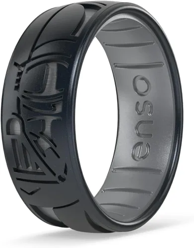 Miniatura 16 de Enso Rings Anillo de boda de silicona – Diseños grabados de Star Wars – Ajuste cómodo – Hecho en Estados Unidos – Ideal para uso activo