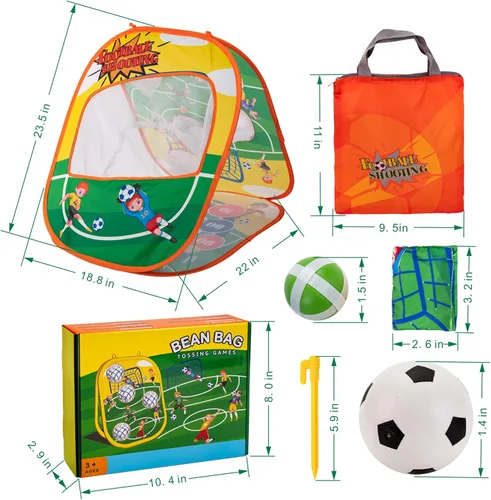 Miniatura 6 de Sundaymot Juguete de lanzamiento de bolsas de frijol, juguetes de juego de fútbol. Juguetes para niños pequeños para exteriores/interiores