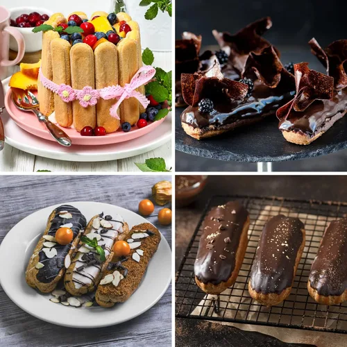 Miniatura 6 de 2 moldes de silicona para galletas de dedo, 8 cavidades de barras de cereales para hornear, molde de barra de chocolate antiadherente, para Cnady