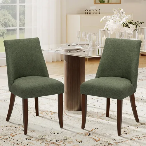 Miniatura 24 de COLAMY Juego de 2 sillas tapizadas para comedor, sillas de cocina modernas de mediados de siglo con respaldo, sillas laterales de comedor