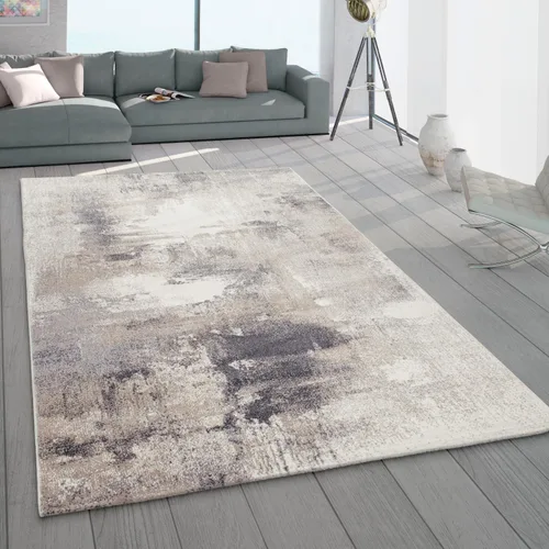 Miniatura 5 de Paco Home Alfombra abstracta Artful Mottled Color Patrón en Beige Gris, Tamaño: 2' x 3'3