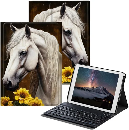 Miniatura 26 de Funda para Samsung Galaxy Tab S6 Lite 2022/2020 con teclado inalámbrico desmontable y soporte ajustable para proteger la tableta para Samsung Galaxy