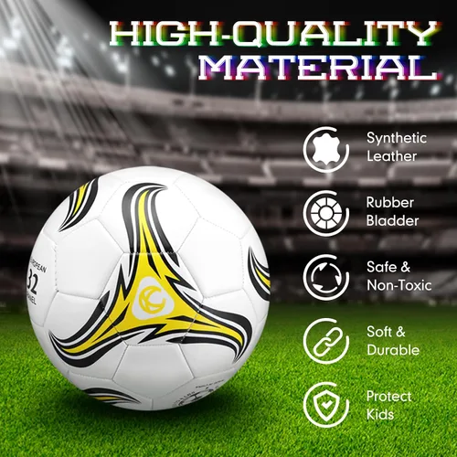 Miniatura 4 de Lenwen 12 pelotas de fútbol con inflador a granel, tamaño oficial 5, 4, 3, niños, adolescentes, adultos, deportes en interiores y exteriores, regalo
