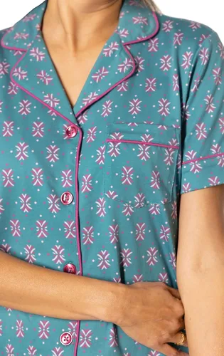 Miniatura 3 de PajamaGram Pijama de algodón para mujer - Conjunto de pijama capri para mujer, 100% algodón