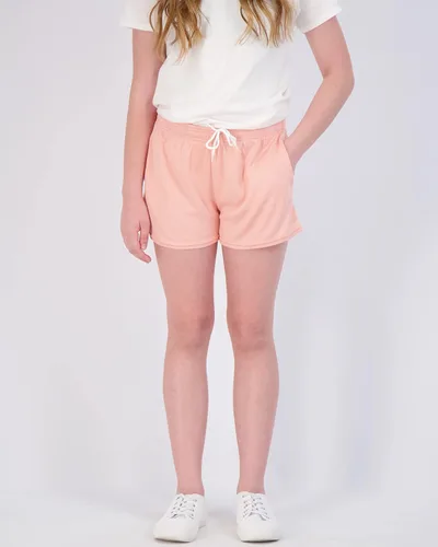 Miniatura 2 de Real Essentials Paquete de 4 pantalones cortos deportivos de malla para niñas con bolsillos