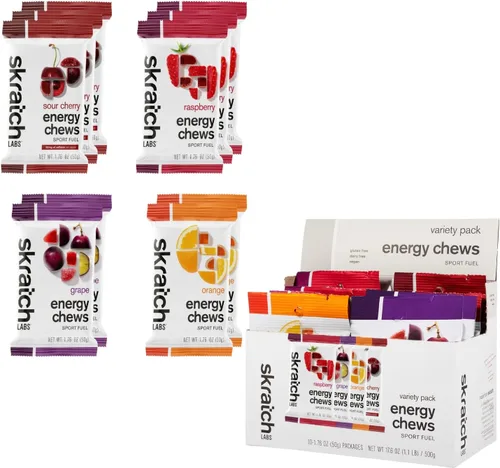 Skratch Labs Energy Chews | Gomitas para correr, ciclismo y resistencia, carbohidratos rápidos para atletas, fáciles de digerir, fruta real,