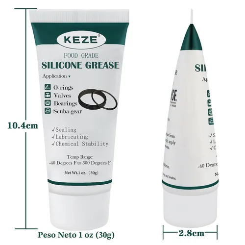 Miniatura 3 de KEZE Grasa de silicona impermeable de grado alimenticio lubricante sellador de silicona para fontaneros válvula grifo o anillos 1 oz paquete de 3