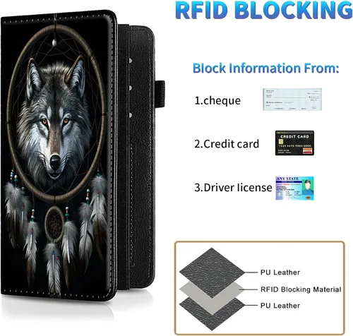 Miniatura 22 de Funda para chequera para hombres y mujeres, cartera de cuero RFID con ranuras para tarjetas de crédito, soporte de cheques duplicados personales