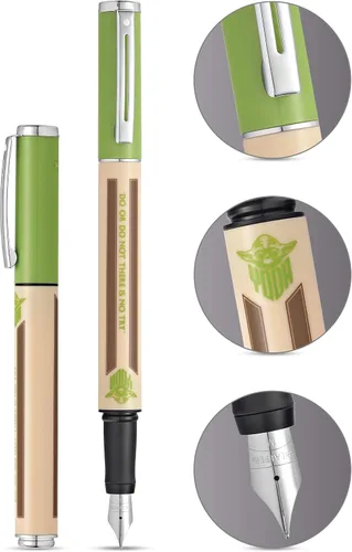 Miniatura 2 de Sheaffer Pop Star Wars Yoda - Pluma estilográfica con borde cromado y punta mediana