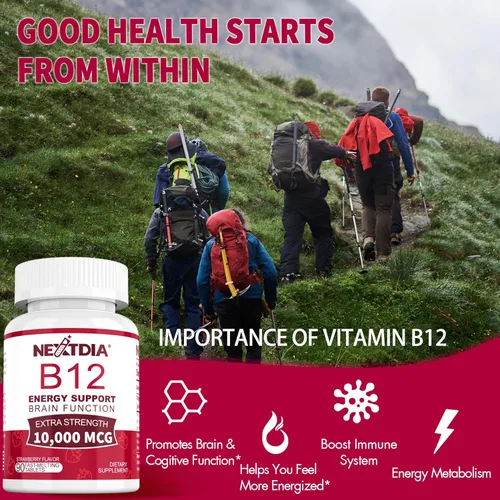 Miniatura 3 de Vitaminas B12 de 10,000 mcg, sublingual de vitamina B12 metilada, aumento de energía, enfoque, metabolismo y apoyo a la salud cerebral, apoyo al