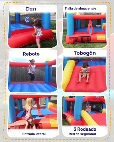 Miniatura 3 de Action Air Casa inflable para saltar para niños, Rojo