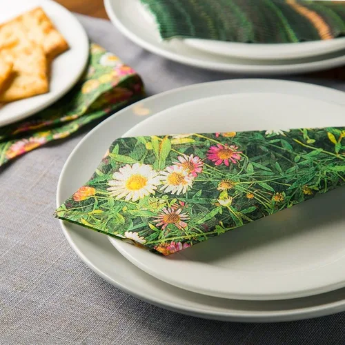 Miniatura 5 de Juvale Servilletas de papel de margarita, papel de seda absorbente de 2 capas, decoración de fiesta de jardín y despedida de soltera, servilletas