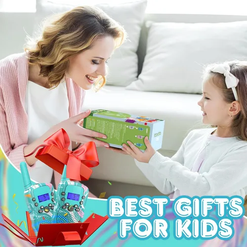 Miniatura 3 de Selieve Juguetes de regalo para niños de 3, 4, 5, 6, 7, 8 años, walkie talkies para niños de largo alcance, paquete de 2 con 22 canales, linterna