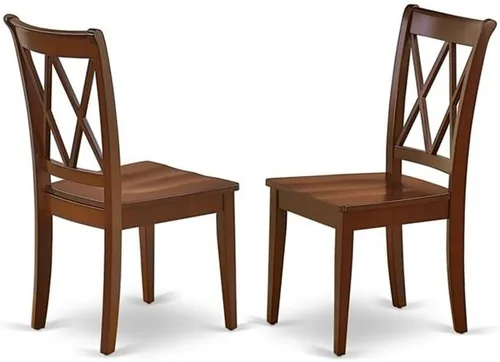Miniatura 4 de East West Furniture PSCL5-MAH-W - Juego de mesa de comedor de 5 piezas, incluye una mesa de cocina rectangular con hojas de mariposa y 4 sillas