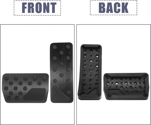 Miniatura 6 de X AUTOHAUX 1 juego de pastillas de pedal de freno de acelerador de gas para Jeep Grand Cherokee para Dodge Durango 2011-2021 negro
