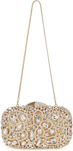 Miniatura 6 de Bolso de noche de lujo con diamantes de imitación de cristal