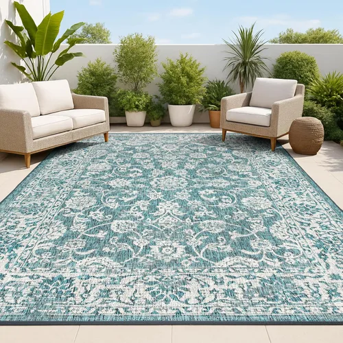 Miniatura 13 de JONATHAN Y Alfombra de pasillo floral tejida para interiores y exteriores 2X8, color crema/verde, tela bohemio texturizada para el patio trasero