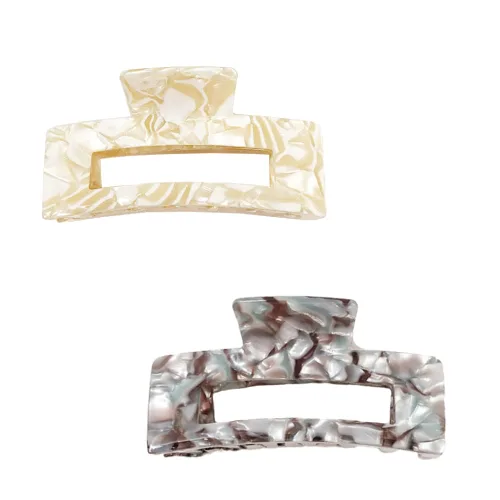 Miniatura 10 de 2 pinzas grandes para cabello grueso, pinzas de pelo de tortuga, clips de mandíbula de mariposa francesa de celuloide acrílico, fijación fuerte