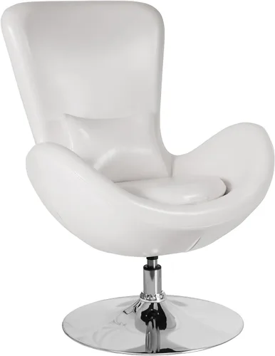 Miniatura 16 de Flash Furniture Egg Series Grey LeatherSoft Silla de recepción lateral Gris Leathersoft