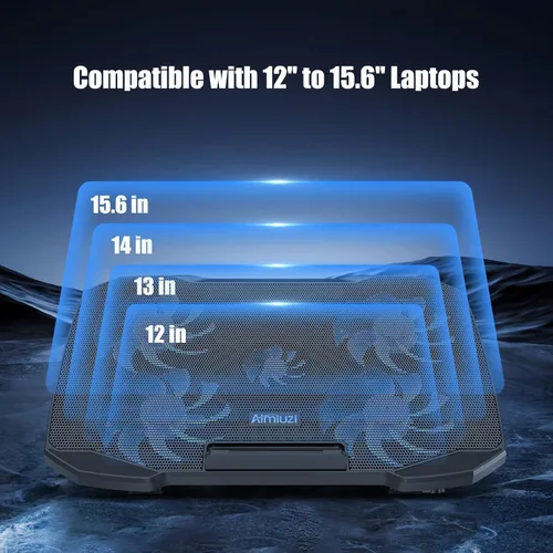 Miniatura 5 de AIMIUZI Almohadilla de Enfriamiento para Laptop Soporte Enfriador para Laptop, Almohadilla de Enfriamiento con Ventilador para Laptop para Laptops