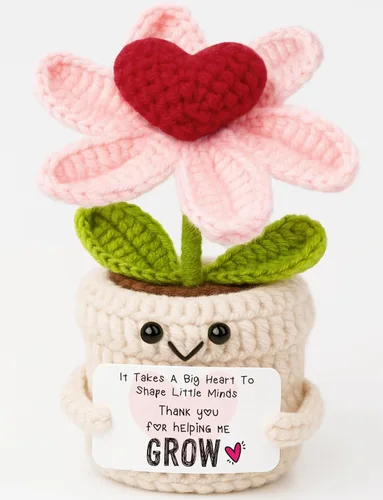 Miniatura 11 de Regalos de aniversario para mujeres, hombres, novios, novias, I Love You More Crochet Flower Parejas Regalo para él, esposa, marido, romántico, Love1