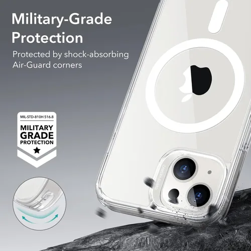 Miniatura 5 de ESR Funda para iPhone 14/iPhone 13, Compatible con MagSafe, Funda Magnética Híbrida Clásica para Teléfono Móvil iPhone 14/13, Estándar Militar