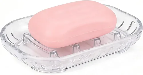 Miniatura 2 de Paquete de 2 soportes para jabonera para barra de jabón, jaboneras de baño, jabonera, protector de jabón, bandeja de jabón blanda para ducha, baño