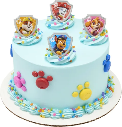 Miniatura 7 de DecoPac Paw Patrol Reporting For Duty Anillos, Decoraciones de cupcakes con Chase, Marshall, Skye y Rubble - Paquete de 24