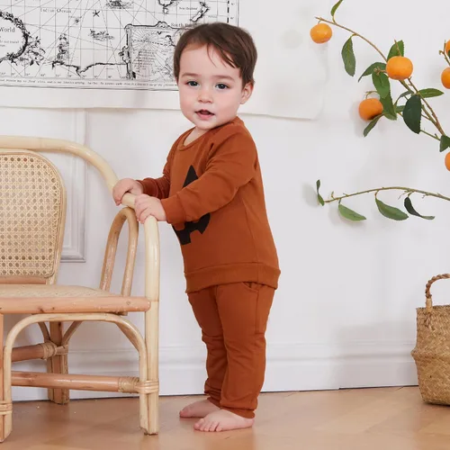 Miniatura 2 de Conjunto de camisa larga y divertida de calabaza para bebé niño, ropa de otoño para niños pequeños, 6, 12, 18, 24 meses, 2T