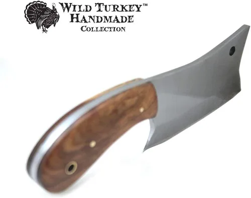 Miniatura 4 de Colección 7" hoja fija Chef Cleaver Hacha con funda de cuero (BW)