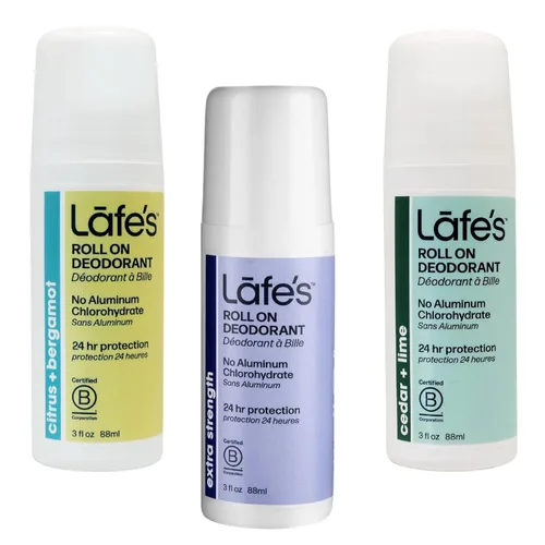 Lafe's | Variedad de desodorantes sin aluminio roll-on para hombre, activo, extra fuerte, fresco, vegano, sin crueldad, sin gluten, sin parabenos y
