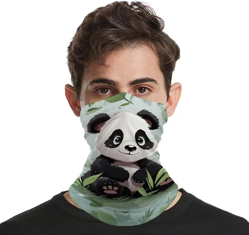 Miniatura 4 de Panda Neck Gaiter for Men Women Upf 50+ Sun Protection Balaclava Face Mask Cover Moisture Wicking & Quick Dry Neckerchief Seamless Ski Mask Sports