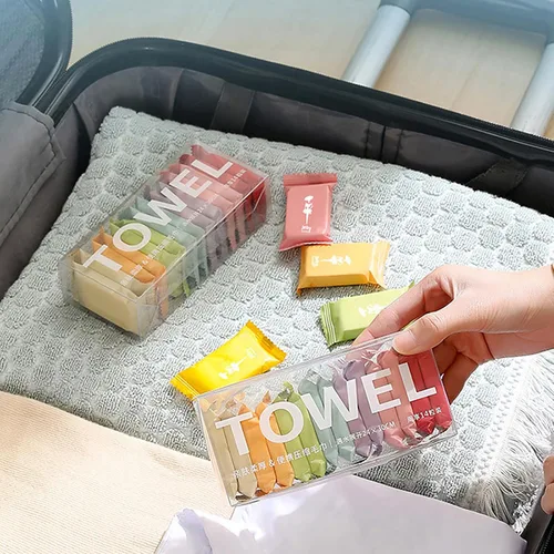 Miniatura 5 de WUWEOT Paquete de 140 toallas comprimidas, toallas desechables comprimidas para la cara, 11 x 9.5 pulgadas, toallitas suaves para la cara, pañuelos