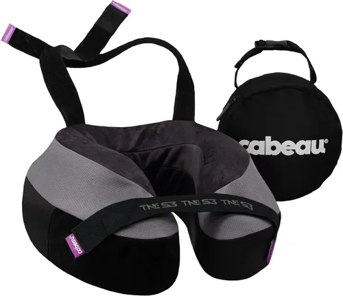 Miniatura 12 de Cabeau Almohada cervical de viaje para aviones – The Neck's Evolution, TNE S3 – Diseño de espuma viscoelástica de apoyo para vuelos de larga