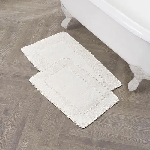Miniatura 30 de Laura Ashley Ruffle tapete para baño de algodón de 17 x 24 pulgadas