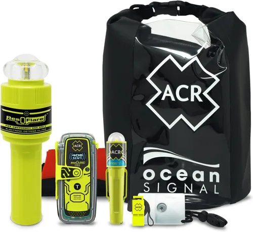 ResQLink View GPS PLB & ResQFlare USCG - Kit de seguridad electrónico aprobado por USCG, ideal para senderismo, caza, navegación, pesca, búsqueda de
