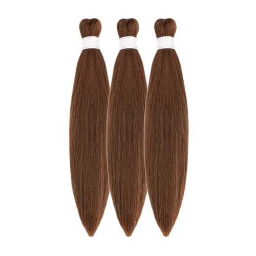 Miniatura 50 de Pelo corto negro trenzado preestirado de 14 pulgadas para trenzas sin nudos, pelo sintético 1B trenzado para trenzas Bob Box