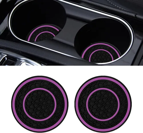 Miniatura 8 de 2 posavasos para automóvil, diseño de panal 3D de silicona antideslizante, diseño de portavasos de silicona antideslizante de 2.75 pulgadas
