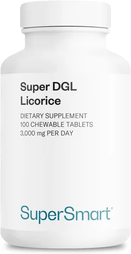 Supersmart - DGL 3,000 mg por día - Salud intestinal - Extracto de raíz de regaliz para la salud gastrointestinal | Sin OMG y sin gluten - 100