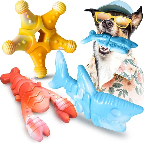 Miniatura 10 de NEZIN Juguetes para Perros Masticadores Agresivos, Juguetes Indestructibles para Perros Grandes, Masticables para Perros de Raza Grande, Mediana y 3