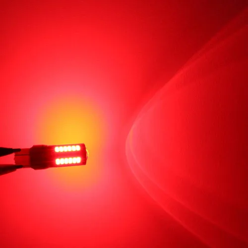 Miniatura 7 de Alla Lighting 2800lm 3156 3157 - Bombillas LED de luz estroboscópica de freno, rojo puro, extremadamente superbrillantes, T25 cuña 5730 33-SMD