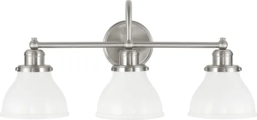Miniatura 25 de Capital Lighting 621111PN-426 - Lámpara de pared de cristal transparente de mediados de siglo, 1 luz de 100 vatios, 10 pulgadas de alto x 6 pulgadas