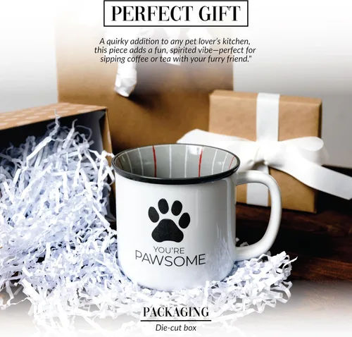 Miniatura 3 de Pavilion - You're Pawesome - Taza de café de 18 onzas, taza de té, gatito, cachorro, felino, K-9, gato, perro, amante, regalo, rescate