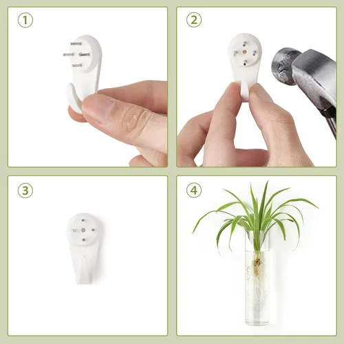 Miniatura 5 de Mkono Estación de Propagación Jardinera Colgante de Pared Tubos de Vidrio Florero para Plantas Hidropónicas, Baño, Oficina en Casa Sala de Estar