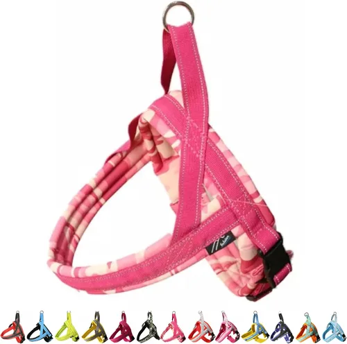 Miniatura 17 de Hakusan - Arnés tipo camuflaje para perro, seguro, sin asfixia, difícil de desconectar, gran ajuste, fácil de poner y quitar, ajustable, reflector