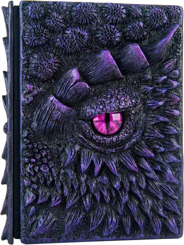 Miniatura 27 de Diario 3D en relieve de ojo de dragón en relieve, cuaderno grabado de resina, cuaderno Dnd para los amantes de los dragones, papel en blanco, bloc
